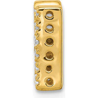 14K Yellow Gold Diamond Letter M Initial Charm with 21 Round Diamonds - 0.008 Carat Total Diamond Weight by Oro Pregiato
