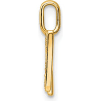 14K Yellow Gold Diamond Letter N Initial Pendant with Sparkling Diamond Detailing by Oro Pregiato