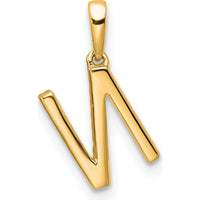 14K Yellow Gold Diamond Letter N Pendant - 0.25 Carat Total Diamond Weight by Oro Pregiato