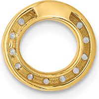 14K Yellow Gold Diamond Letter O Charm with 14 Natural Round Diamonds - 0.01 Carat Total Diamond Weight by Oro Pregiato