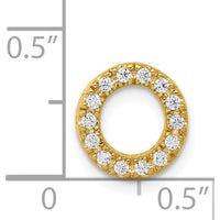 14K Yellow Gold Diamond Letter O Charm with 14 Natural Round Diamonds - 0.01 Carat Total Diamond Weight by Oro Pregiato