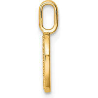 14K Yellow Gold Diamond Letter O Initial Pendant - 0.25 Carat Total Diamond Weight by Oro Pregiato