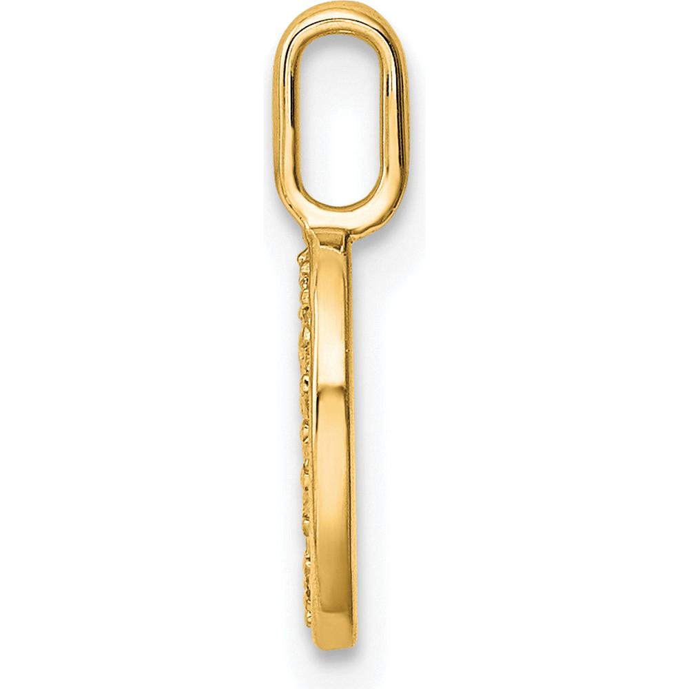 14K Yellow Gold Diamond Letter O Initial Pendant - 0.25 Carat Total Diamond Weight by Oro Pregiato