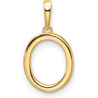 14K Yellow Gold Diamond Letter O Initial Pendant - 0.50 Carat Total Diamond Weight by Oro Pregiato