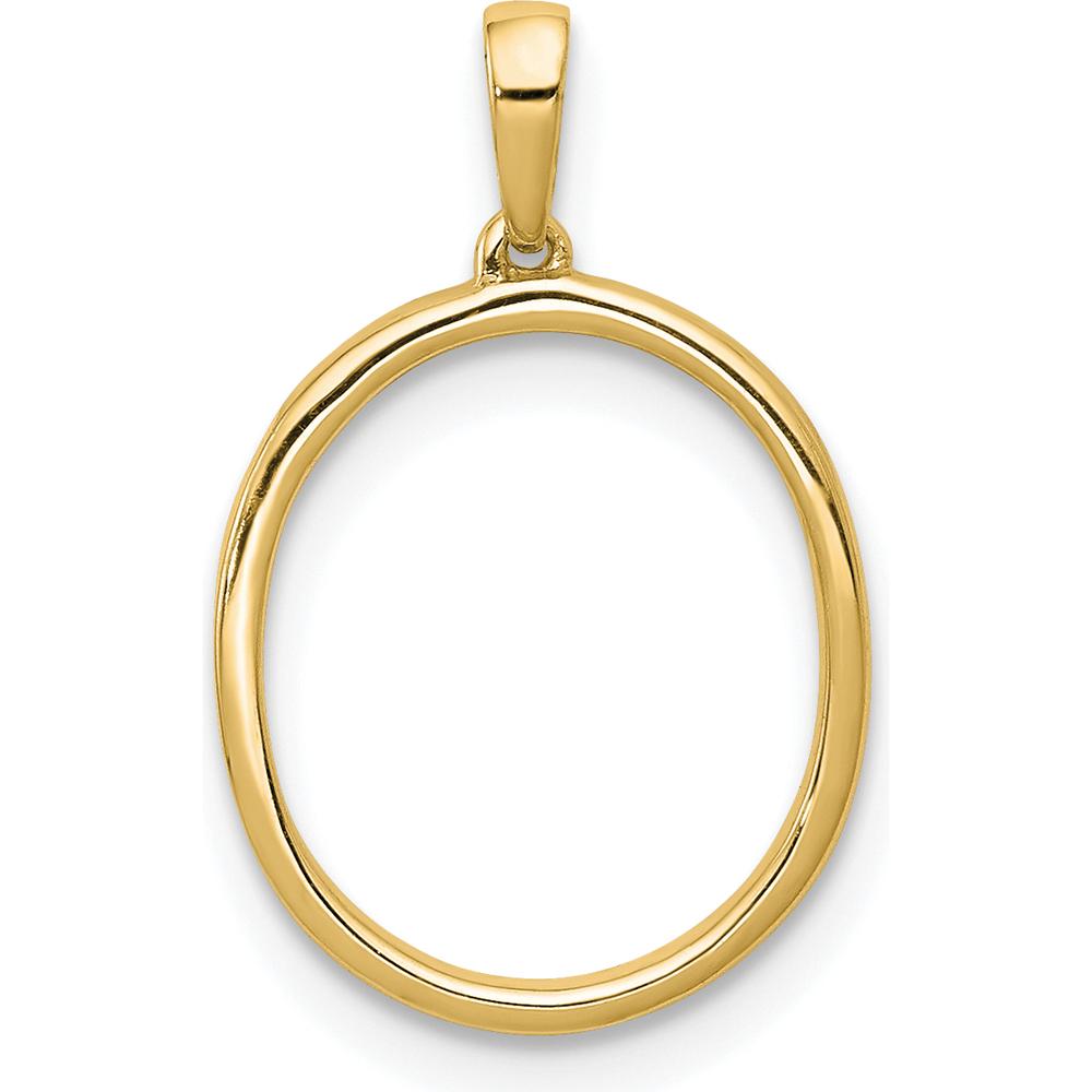 14K Yellow Gold Diamond Letter O Initial Pendant - Brilliant Diamond Set Charm by Oro Pregiato