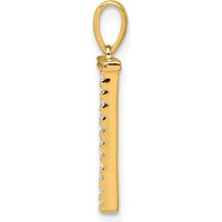 14K Yellow Gold Diamond Letter T Initial Pendant - 0.25 Carat Total Diamond Weight by Oro Pregiato