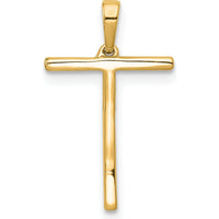14K Yellow Gold Diamond Letter T Initial Pendant - 0.25 Carat Total Diamond Weight by Oro Pregiato