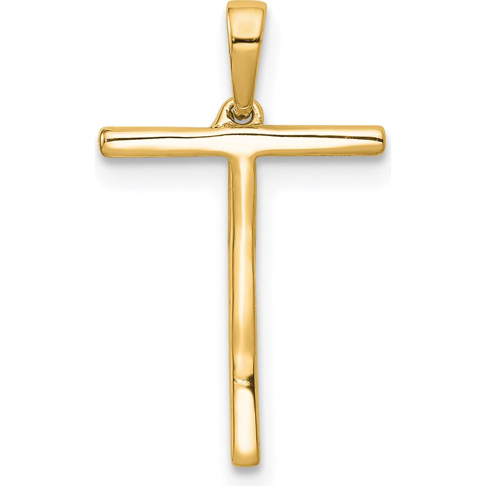 14K Yellow Gold Diamond Letter T Initial Pendant - 0.25 Carat Total Diamond Weight by Oro Pregiato