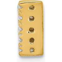 14K Yellow Gold Diamond Letter W Initial Charm with 17 Round Diamonds - 0.18 Carat Total Diamond Weight by Oro Pregiato