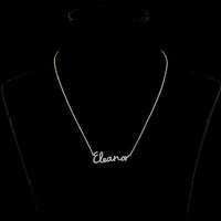 14K Yellow Gold Diamond Name Pendant featuring 97 Brilliant Cut Lab Grown E-F VS1 Diamonds - 0.34 Carat Total Diamond Weight - Covaloro Fine Jewelry