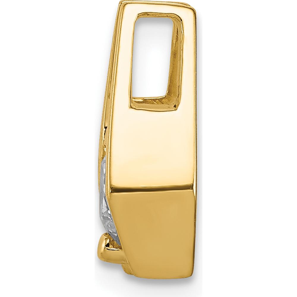 14K Yellow Gold Diamond Pendant with Channel Set Round Diamond - 0.545 Carat Total Diamond Weight by Monteluci Fine Jewelry