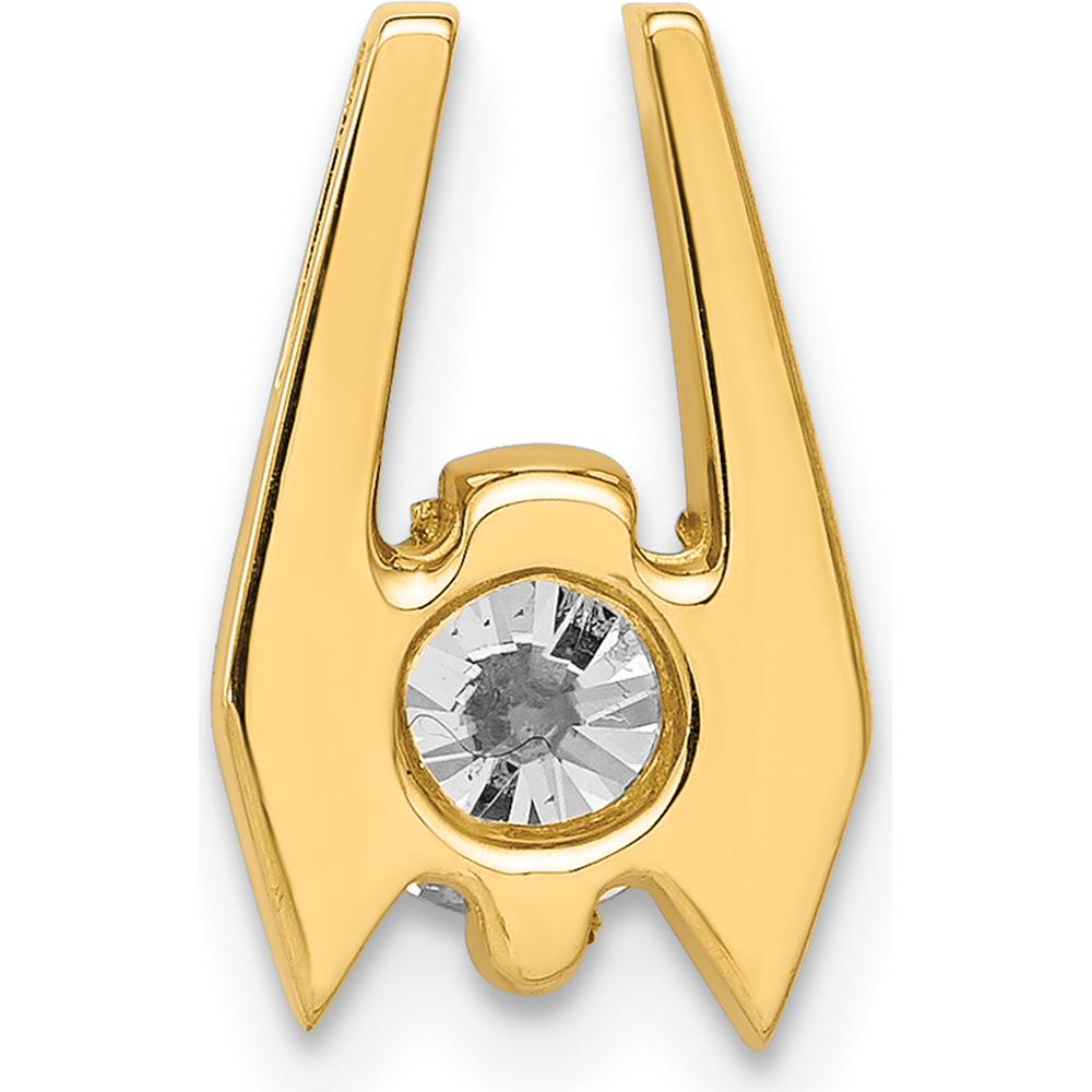 14K Yellow Gold Diamond Pendant with Channel Set Round Diamond - 0.545 Carat Total Diamond Weight by Monteluci Fine Jewelry