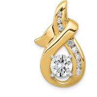 14K Yellow Gold Diamond Pendant with Channel Set Round Diamonds - 0.11 Carat Total Diamond Weight by Monteluci Fine Jewelry