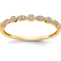 14K Yellow Gold Diamond Ring with Round Diamonds - 0.05 Carat Total Diamond Weight by 0
