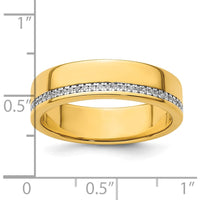 14K Yellow Gold Diamond Row Ring with 1/5 Carat AA Quality Diamonds by IBGoodman