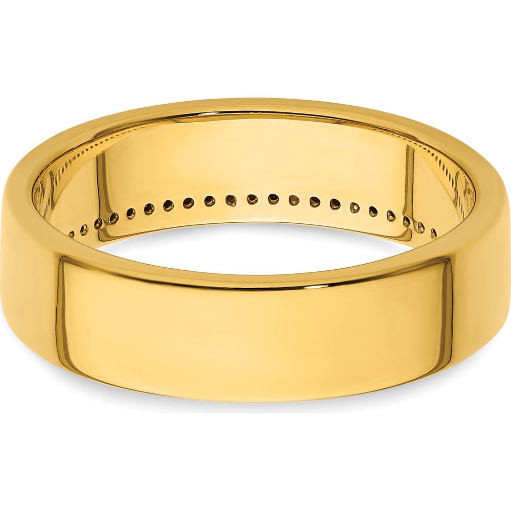 14K Yellow Gold Diamond Row Ring with 1/5 Carat AA Quality Diamonds by IBGoodman
