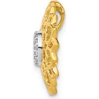 14K Yellow Gold Diamond Sahasrara/Crown Chakra Chain Slide with 14 Round Diamonds - 0.003 Carat Total Diamond Weight by Monteluci Fine Jewelry