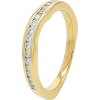 14K Yellow Gold Diamond Semi - Mount Bridal Set - 0.67 Carat Total Diamond Weight