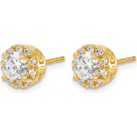 14K Yellow Gold Diamond Semi-Mount Stud Earrings - 0.4 Carat Total Diamond Weight by Monteluci Fine Jewelry