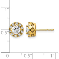 14K Yellow Gold Diamond Semi-Mount Stud Earrings - 0.4 Carat Total Diamond Weight by Monteluci Fine Jewelry
