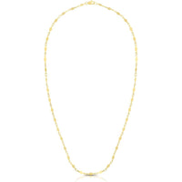 14K Yellow Gold Diamond Shape Mirror Chain Necklace - 18" by Orozza Fine Jewelry