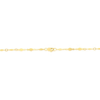 14K Yellow Gold Diamond Shape Mirror Chain Necklace - 18" by Orozza Fine Jewelry