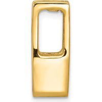 14K Yellow Gold Diamond Slide Pendant with 0.545 Carat Round-Cut Diamond - Fits up to 6mm Omega by Monteluci Fine Jewelry