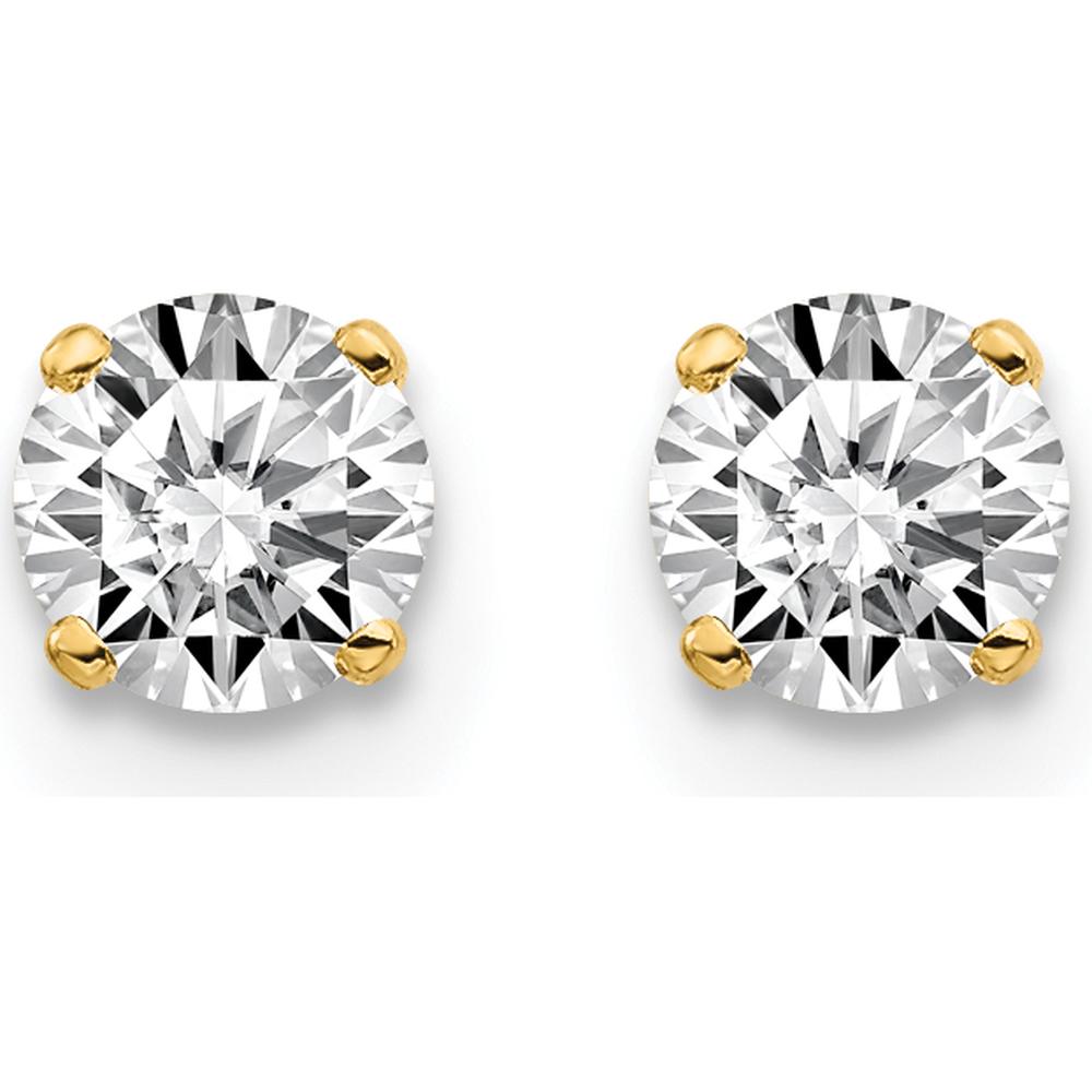 14K Yellow Gold Diamond Stud Earrings - 0.50 Carat Total Diamond Weight by 0