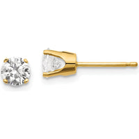 14K Yellow Gold Diamond Stud Earrings - 0.85 Carat Total Diamond Weight by 0