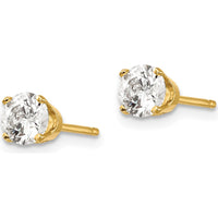 14K Yellow Gold Diamond Stud Earrings - 0.85 Carat Total Diamond Weight by 0