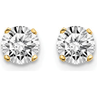 14K Yellow Gold Diamond Stud Earrings - 0.85 Carat Total Diamond Weight by 0