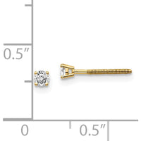 14K Yellow Gold Diamond Stud Earrings with 0.10 Carat Total Diamond Weight - VS2/SI1 G-I Clarity by 0