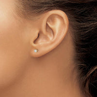 14K Yellow Gold Diamond Stud Earrings with Round Cut Diamonds - 0.20 Carat Total Diamond Weight by 0