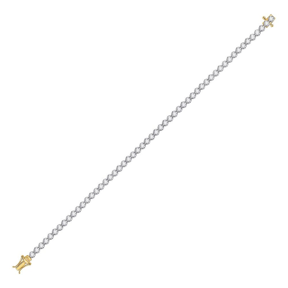 14K Yellow Gold Diamond Tennis Bracelet - 1 Carat Total Diamond Weight