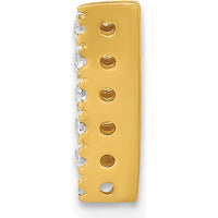 14K Yellow Gold Diamond "V" Initial Charm - 0.11 Carat Total Diamond Weight by Oro Pregiato