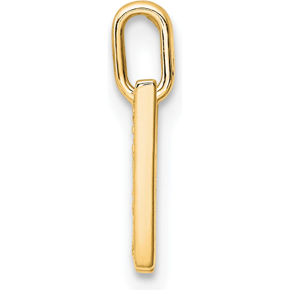 14K Yellow Gold Diamond "W" Initial Pendant Necklace with Sparkling Diamonds by Oro Pregiato