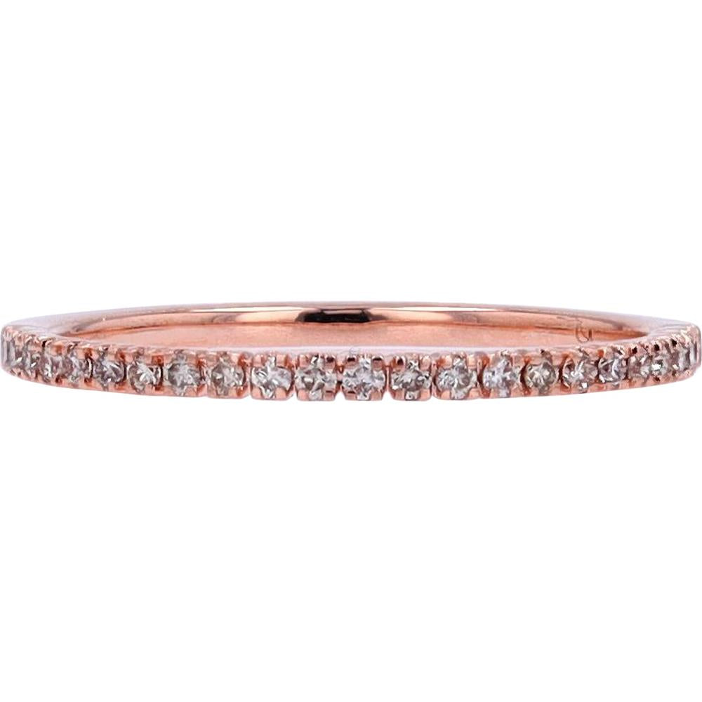 14K Yellow Gold Diamond Wedding Band with 0.16 Carat Total Diamond Weight