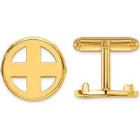 14K Yellow Gold Distinguished Coin Bezel Cuff Links for Men - Classic Polished Finish by Numis Coin Jewelry