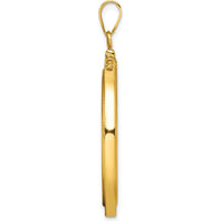 14K Yellow Gold Distinguished Coin Bezel Pendant - Holds 1/2 oz. American Eagle Coin by Numis Coin Jewelry