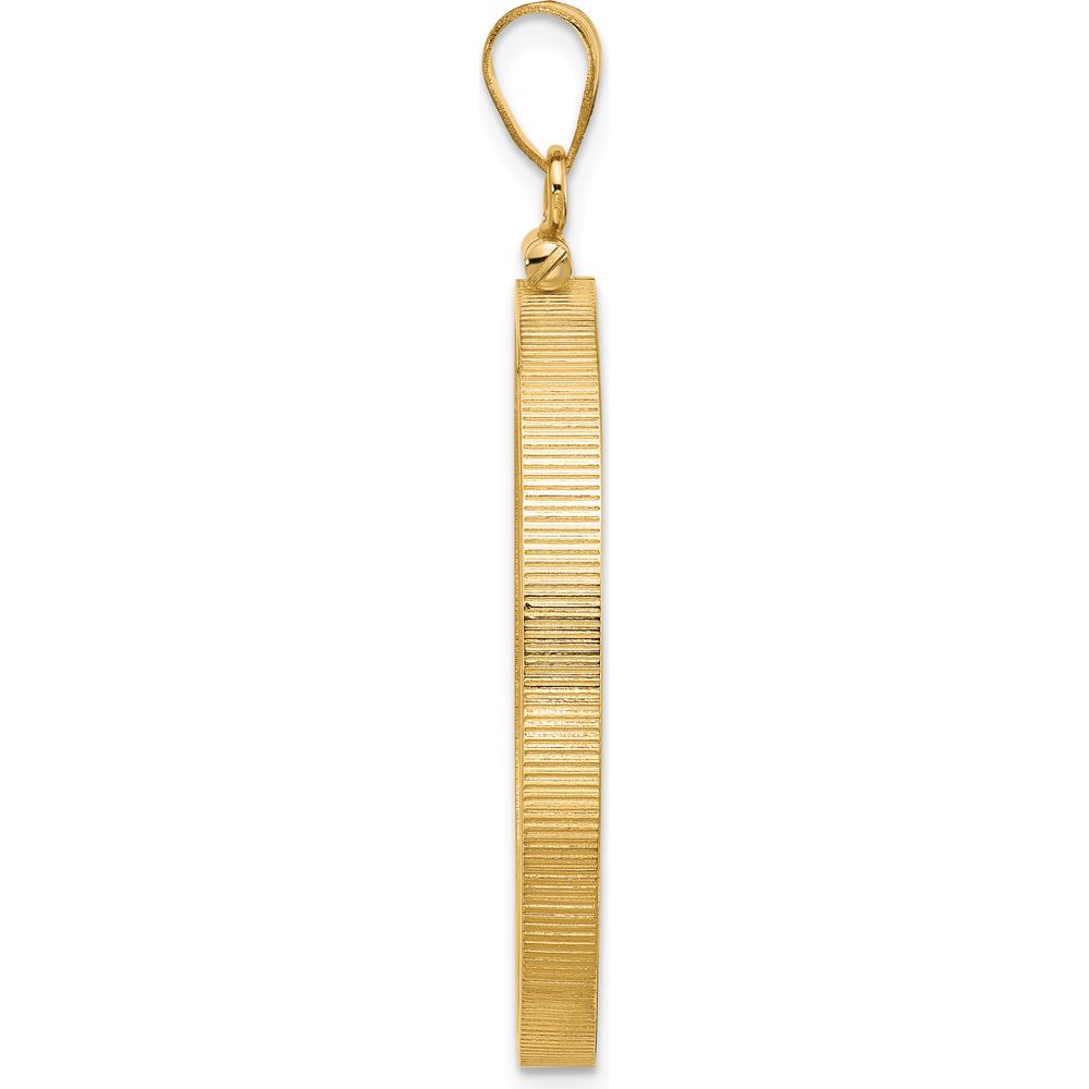 14K Yellow Gold Distinguished Coin Bezel Pendant - Holds 1 oz. Panda Coin by Numis Coin Jewelry