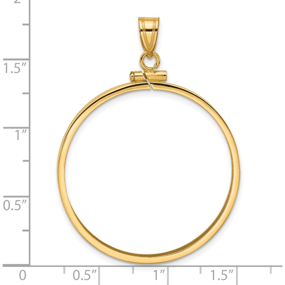 14K Yellow Gold Distinguished Coin Bezel Pendant - Holds 1 oz. Panda Coin by Numis Coin Jewelry