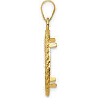 14K Yellow Gold Distinguished Coin Jewelry Pendant with Diamond-Cut Rope Bezel for 1/10 oz. Panda Coin by Numis Coin Jewelry