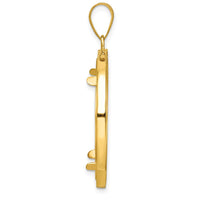 14K Yellow Gold Distinguished Coin Jewelry Pendant with Polished and Diamond-Cut Bezel - Holds 1/2 oz. American Eagle Coin by Numis Coin Jewelry
