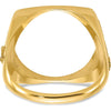 14K Yellow Gold Distinguished Coin Jewelry Ring with Polished Finish and Diamond-Cut Bezel for 1/10 oz. American Eagle Coin by Numis Coin Jewelry