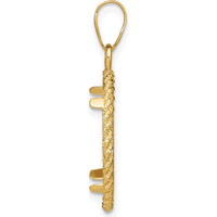 14K Yellow Gold Distinguished Coin Pendant with Casted Rope Detailing - Prong Coin Bezel by Numis Coin Jewelry