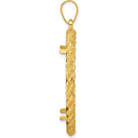 14K Yellow Gold Distinguished Coin Pendant with Diamond-Cut and Casted Rope Details by Numis Coin Jewelry
