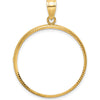 14K Yellow Gold Distinguished Coin Pendant with Diamond-Cut Bezel by Numis Coin Jewelry