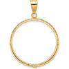 14K Yellow Gold Distinguished Coin Pendant with Diamond-Cut Bezel by Numis Coin Jewelry