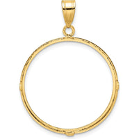 14K Yellow Gold Distinguished Coin Pendant with Diamond-Cut Bezel by Numis Coin Jewelry