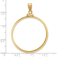 14K Yellow Gold Distinguished Coin Pendant with Screw Top Bezel for 1 oz. American Eagle Coin by Numis Coin Jewelry